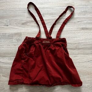 Tinycottons Girl’s Citizens of Luckywood Overall Dress Orange Red - Size 6